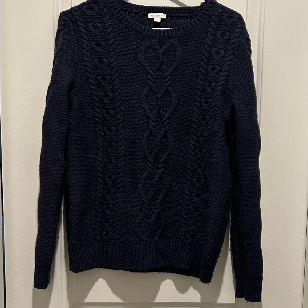 GAP Dark Blue Cable Knit Sweater